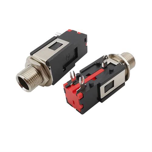 2Pcs 6.35mm 1/4Inch 3Pin Female Audio Stereo Phone Jack Head