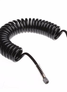 3M 4 x 6mm Flexible PU Recoil Hose Spring Tube Black For Com