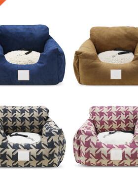 Warm Safe Pet Car Bed Pad Doghouse Washable Sleeping Bed wit