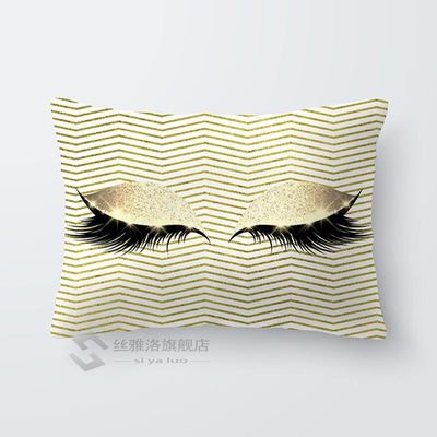 30x50cm Pillow Cases Beautiful Eyes Print Eyelash Out Soft V