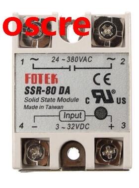 24V-380V 80A 250V SSR-80DA Solid State Relay Module 3-32V DC