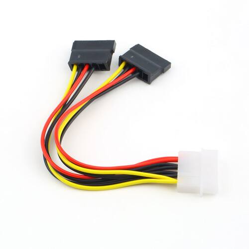 Serial ATA SATA 4 Pin IDE to 2 of 15 Pin HDD Power Adapter C