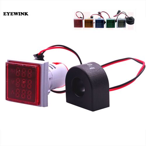 3 in 1 Digital Voltmeter Ammeter HZ Hertz Frequency Meter AC