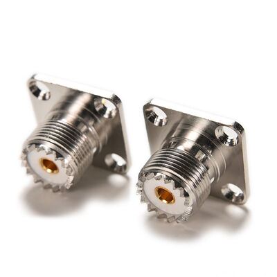 Connector SO239 UHF female jack 4-hole 25mm flange solder pa