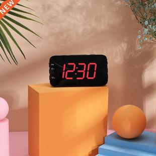 LED Mirror Alarm Clock Digital Snooze Table Clock Desk Clock