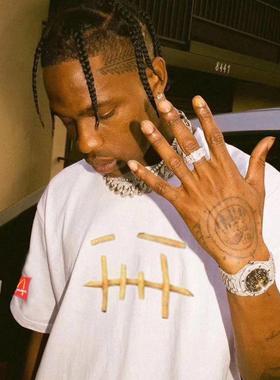 Summer Travis Scott Cactus Jack T-Shirt Men Women Chips Funn