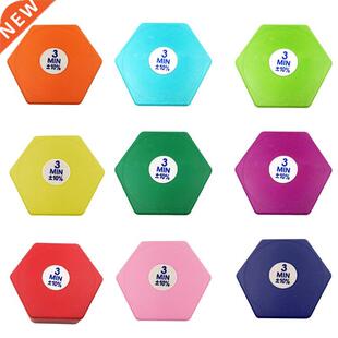 2Pcs Hexagon Hourglass Timer Set 3 Minutes Sandglass Clock