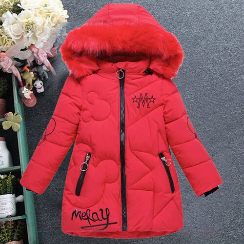 Baby girl clothes 3-12Y winter down padded jacket thick warm
