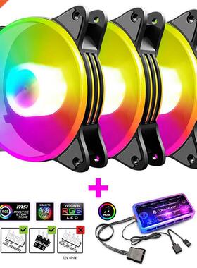 COOLMOON 3PCS Cooler 5V ARG SYNC Music Rhythm RG Computer