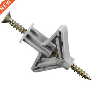 100Pcs Poly Toggle Plasterboard Anchor Plastc Expanson Tub