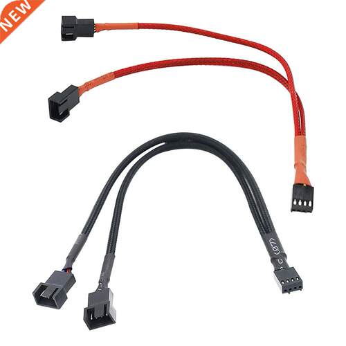 CPU PC Case Fan 4 Pin Extension Y Splitter Cable 4 Pin To /