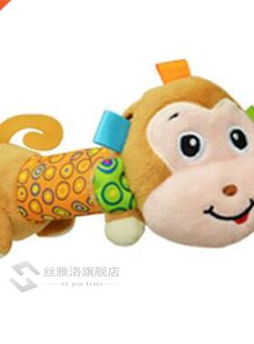 Mirror Plush Handbells Baby Rattles Cartoon Animal BB Toy S