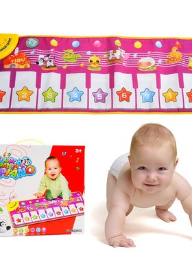 Funny Baby Piano Musical Play Mats Flash Music Blanket Child