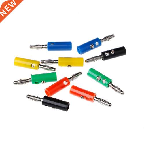 10 Pcs 5 Colors Wire Audio Speaker Cable Banana Plug Connect