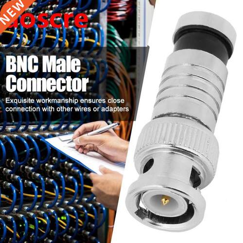 10pcs BNC Compression Male Connector FR Coaxial Q9 Adapter f