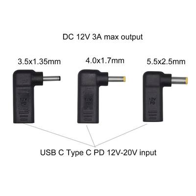 Useful USB C/Type-C PD to 12V .5x1.5mm/4.0x1.7mm/5.5x2.5mm