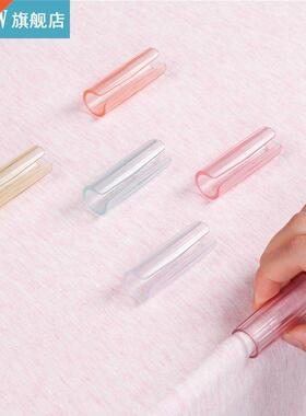 12Pcs Bed Sheet Clip ABS Transparent Slip-Resistant Clamp Qu