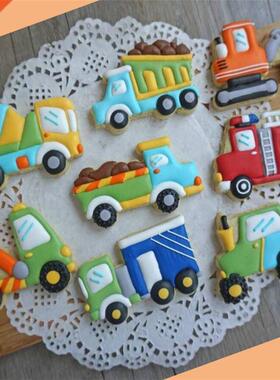 8PCS Cookie Cutter Vehicle Truck Shape Fondant Molds Mixer C