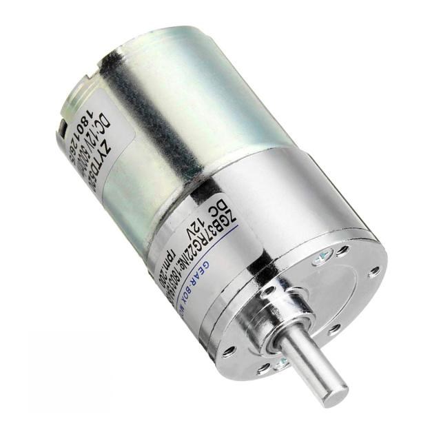 ZGB37RG DC12V 200RPM 6mm Shaft Diameter Cylindrical Permanen