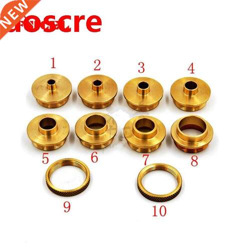 10PCS Brass Router Plate Guide Bushings + Round Base bottom