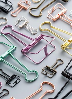 2Pcs 8 Colors 3 Sizes Colorful Paper Metal Clips INS Style B