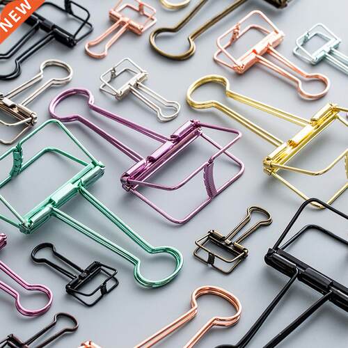 2Pcs 8 Colors 3 Sizes Colorful Paper Metal Clips INS Style B