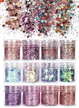 12 Box Festivl Chunky Sequins Epoxy Resin Pigment Fce Hir