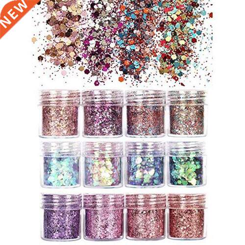 12 Box Festivl Chunky Sequins Epoxy Resin Pigment Fce Hir