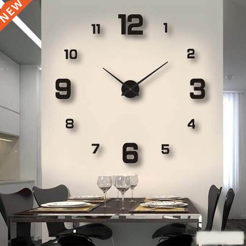 2022 Modern Design Large Wall Clock 3D DIY Quartz Clocks Fas