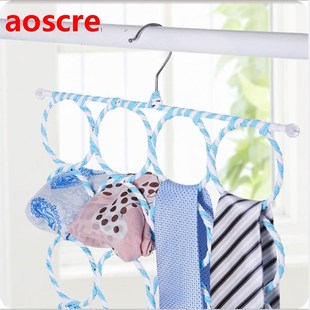 28 Ring Rope Shawl Multi Display Scarf Belt Tie Slots Holder