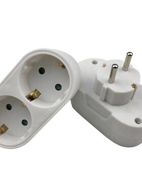 1 to 2 Way Socket Adapter Portable 16A 250V EU Plug Europe