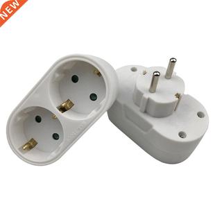 1 to 2 Way Socket Adapter Portable 16A 250V EU Plug Europe