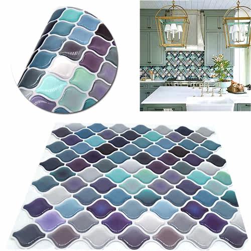 Hot ！Colorful Small Lattice Mosaic Tile Wall Sticker Decal