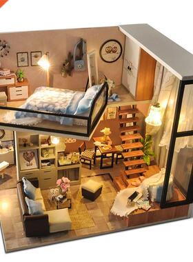 Cutebee DIY DollHouse Kit Wooden Doll Houses Miniature Dollh