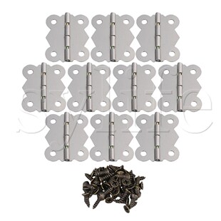 10pcs Mini Silvery Iron Butterfly Kichen Cabinet Door Hinges
