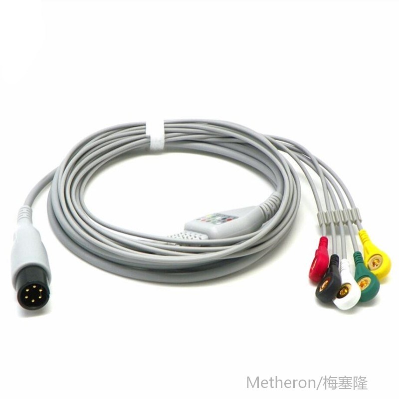 Generic AAMI 6 Pins One-piece 5 Leads ECG Cable For Mindray