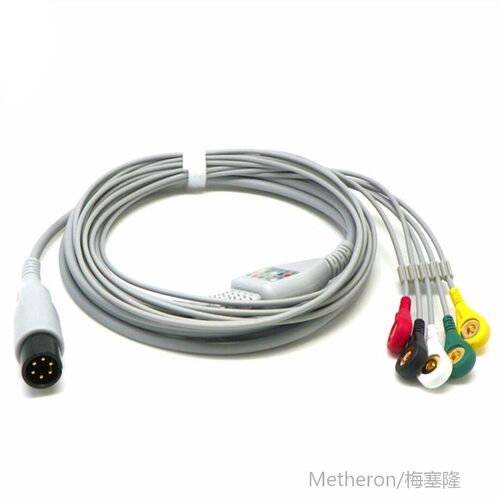 Generic AAMI 6 Pins One-piece 5 Leads ECG Cable For Mindray