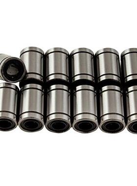 12 Pieces Linear Ball Bearings Rubber Steel Body Seal Bushin