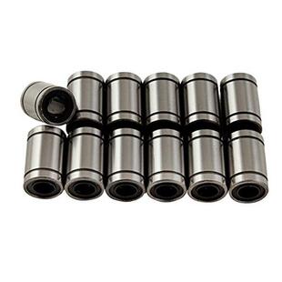 12 Pieces Linear Ball Bearings Rubber Steel Body Seal Bushin