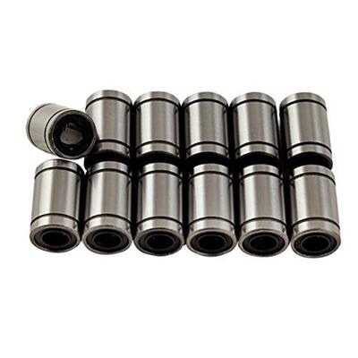 12 Pieces Linear Ball Bearings Rubber Steel Body Seal Bushin