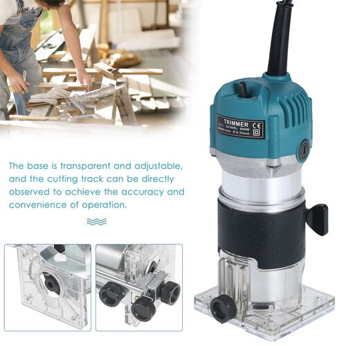 800W Trim Router 30000r/minTransparent Base Edge Guide Wood