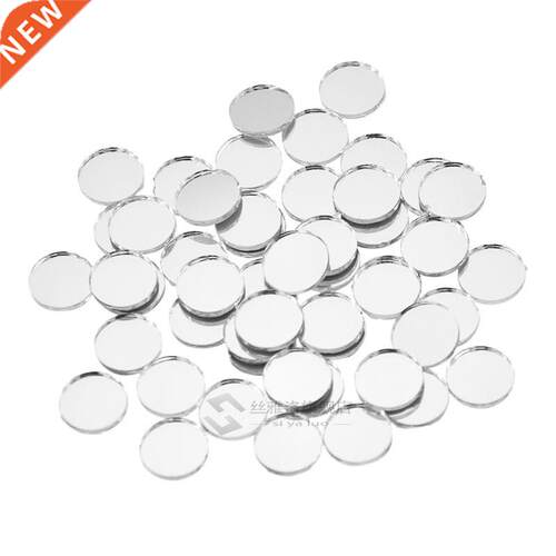 *50pcs/lot Round Mini Mosaic Tiles Glass Mirror Self-Adhesiv