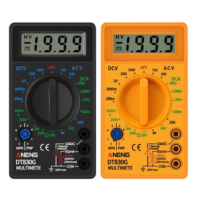 DT830G Digital Multimeter Voltmeter Ammeter Ohmmeter DC10V~1