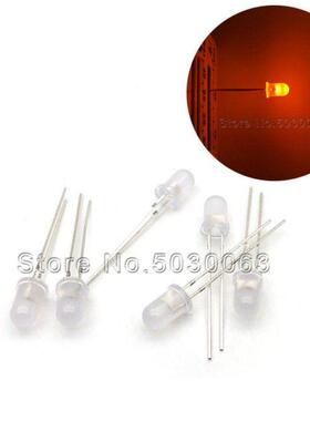 1000pcs/lot 5MM foggy round head DIP long pin LED F5 orange