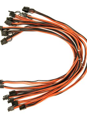 8 pack 6 pin PCI to 6+2 pin male to male PCI cable 24 inch l