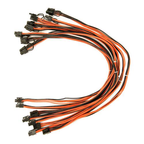 8 pack 6 pin PCI to 6+2 pin male to male PCI cable 24 inch l