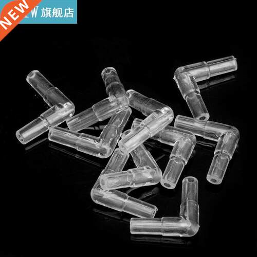 New 10Pcs 2 Way Clear Connector Elbow Tube Ar Valves Fttn