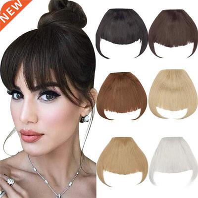 Bang False Hair Bangs black brown auburn red Clip In on Synt