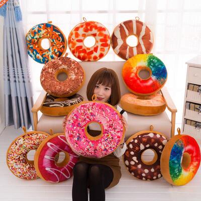 New Plush Soft Donut Doughnut Food Back Cushion Pillow Saddl