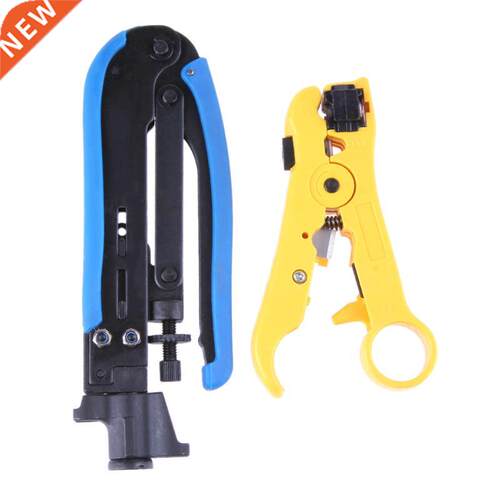 2Pcs Crimping Tool Crimper Stripper Profession for RG59 RG6